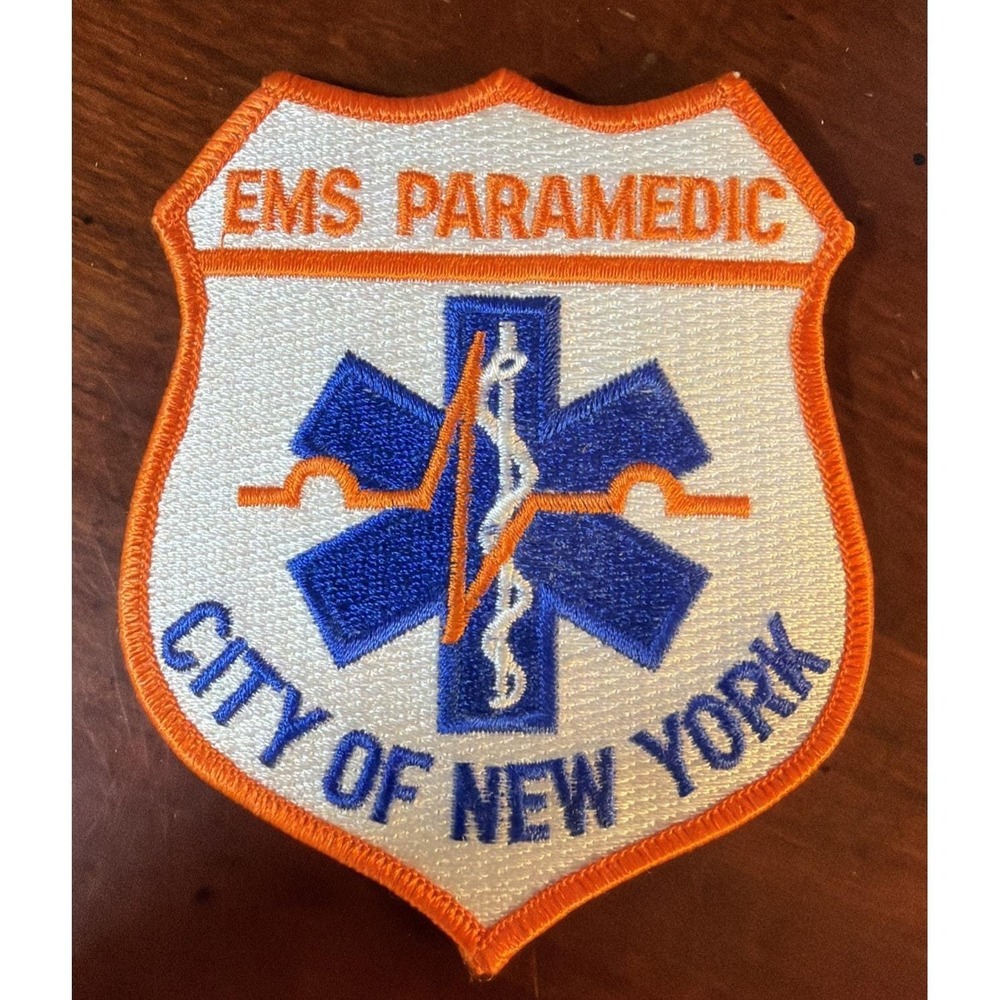 City Of New York EMS Paramedic Patch FDNY Iron On / Sew On Embroidered